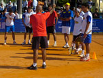 Larri Passos orienta os tenista com a superviso de Gustavo Kuerten