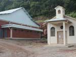 A igreja e o salo da comunidade de Natividade tiveram de ser reconstruidos em novo local