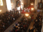 A Igreja Matriz de Vale Vneto estava lotada antes mesmo de comear a missa de Corpus Christi