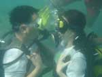 Marco e Lucimara Serp em Maragogi, 2008: Amor at debaixo d'agua! 