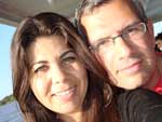 Mrcia Couto: &quot;Eu e meu amor, Maurcio, num passeio de barco prestigiando o Guaba. Muito lindo&quot;