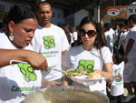 Comida foi servida at uma hora antes de o Figueira entrar em campo contra o Atltico-GO, em Goinia