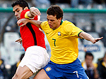 O primeiro tempo teve o Brasil superior, arriscando mais ao gol e boa atuao do time.