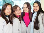 Patrcia Silvestre, Mohana Corra Olm, Letcia Eurich de Almeida e Kauanna Taimara