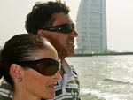 Eliandra e Luiz Carlos Capistrano, de Ituporanga, em Dubai, (Emirados rabes) - Maro de 2009