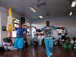 Curso de mestre-sala e porta-bandeira promovido pelo projeto &quot;Samba no P e na Alma&quot;.