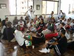 Curso de mestre-sala e porta-bandeira promovido pelo projeto &quot;Samba no P e na Alma&quot;.