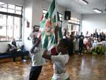 Curso de mestre-sala e porta-bandeira promovido pelo projeto &quot;Samba no P e na Alma&quot;.