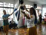 Curso de mestre-sala e porta-bandeira promovido pelo projeto &quot;Samba no P e na Alma&quot;.