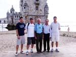 Elcio Jos� Goedert, Jos� Jac� Goedert, Laudi Jac� Goedert, Vilson Alves e Osvair Previat Szenczuk, de Imbuia, em Lisboa (Portugal) - Agosto de 2008