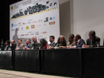 Mesa de participantes da abertura oficial do Fum Internacional Software Livre