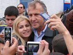 Zico foi muito assediado e tirou muitas fotos
