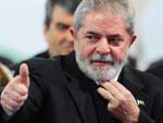 Lula mostrou bom humor durante o encontro