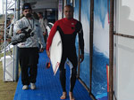 Norte-americano Kelly Slater ficou em segundo na sua bateria e caiu para a respescagem no Hang Loose SC Pro