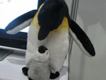 Pinguins estavam por toda a parte no Centro de Eventos da PUC