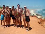 Juarez, Carolina, Joelma, Laercio, Renato, Ariana, Vanessa e Ricardo (da esquerda para a direita), de Api�na em Morro Branco (Fortaleza) - Janeiro de 2009