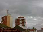 Em Rio Grande, as pancadas vieram acompanhadas de granizo