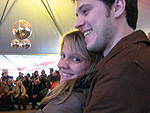 O casal Mateus Frizzo e Paula Martinelli curtiram o fim-de-semana em Gramado com show da Jazz 6