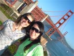 Cibele Moser e Camila Moser, de Blumenau, em S�o Francisco (Estados Unidos) - Abril de 2009