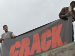 Painel da campanha Crack, Nem Pensar  montado no Ticen em Florianpolis