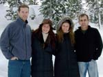 Ryan Boden, Simone Felscky Boden, Catiane Felscky e Marcelino da Silva, de Blumenau, em Tahoe (Estados Unidos) -  Junho de 2009