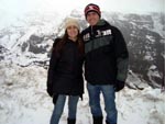 Daiane Roberta Andr� e Ederson da Costa, de Blumenau, no Valle Nevado (Chile) - Junho de 2009  