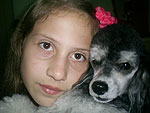 Eu e minha cachorrinha Melissa em casa