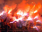 Torcida do Ava fez muita festa na entrada da equipe em campo