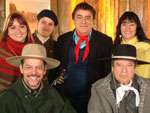 Graciele de Souza, sua famlia, Neto Fagundes e Nico Fagundes