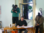 Gravao com astrlogo Felipe Heuser para o curta Luz e Sombra