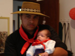 Rodrigo e seu filho Murilo com 20 dias