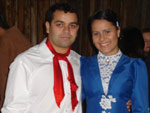 Eu e minha esposa Sheila no nosso baile de formatura do curso de fandango que foi realizado no ctg Roda de Carreta em Cachoeirinha