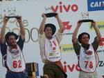 Na foto, Jos Fonseca Macedo, vencedor do Freio de Ouro (ao centro), Lindor Collares, vencedor do Freio de Prata ( esq.) e Daniel Teixeira, Freio de Bronze