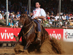 Freio de Bronze na categoria fmeas - Trs Pontas Guapa montada pelo ginete Marcelo Quadros    