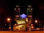 Parquia Nossa Senhora dos Prazeres (Igreja Matriz) e a praa Joo Ribeiro, em Lages