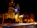 Parquia Nossa Senhora dos Prazeres (Igreja Matriz) e a praa Joo Ribeiro, em Lages