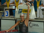 Fabola Molina conquistou o ouro no nado costas
