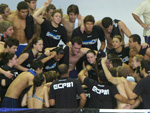 Torcida do Clube Pinheiros, campeo geral do Trofu Jos Finkel