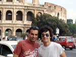 Avelino Zanoni e Kim Augusto Zanoni, de Itapema, em Roma (It�lia) -  Setembro de 2009