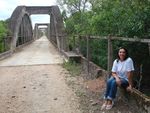 Ao fundo, a Ponte Internacional de Mau, a primeira contruo do gnero do Brasil, na cidade de Arroio Grande/RS