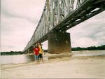 Maior ponte frrea da Amrica Latina. Joelma e Arildo no interior de Cacequi curtindo frias