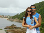 Guarda do Emba na Praia da Pinheira em Santa Catarina, em fevereiro de 2009, Taila e Daniel