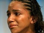 A jovem atleta Brbara Leoncio ficou emocionada com as imagens da apresentao carioca
