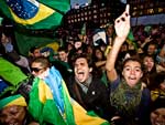 Brasileiros comemoram na Dinamarca