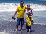 Jo�o Carlos Truppel, Maycc Camilo e Ainan Fabr�cio Truppel, de Lontras, em Iquique (Chile) - Janeiro de 2009