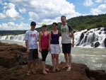 Esquerda para a direita: Marcio, Damaris, Dbora e Denison. Visita ao Salto do Yucuma, maior queda em extenso - RS