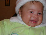 Esta  a minha filha Betina. Ela tem trs meses e  muito esperta e sorridente. Beijos, Talita.