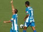 Gustavo comemora segundo gol na vitria do Ava sobre o Brusque