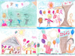 Manuella - 6 anos  Guilherme R. - 5 anos  Ana Vitria - 5 anos  Caroline - 5 anos