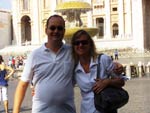 Theron e Margrit Harbs, de Pomerode, em Roma (It�lia) - Julho de 2009